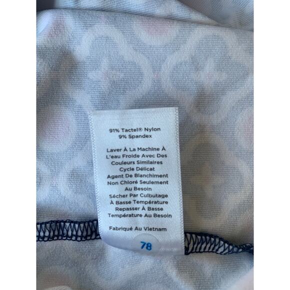 Talbots Plus Athleisure Dress Sz X Blue Pink White Geometric - Picture 7 of 11